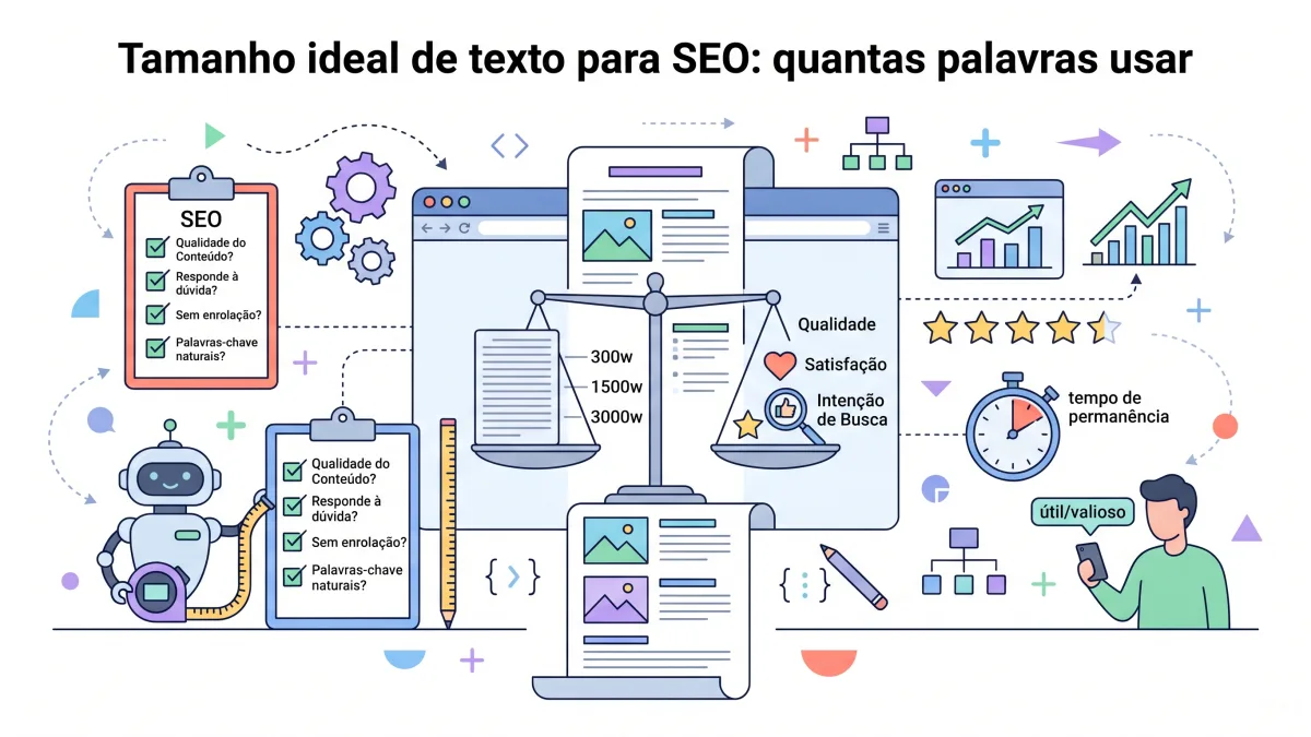 Tamanho ideal de texto para SEO: quantas palavras usar