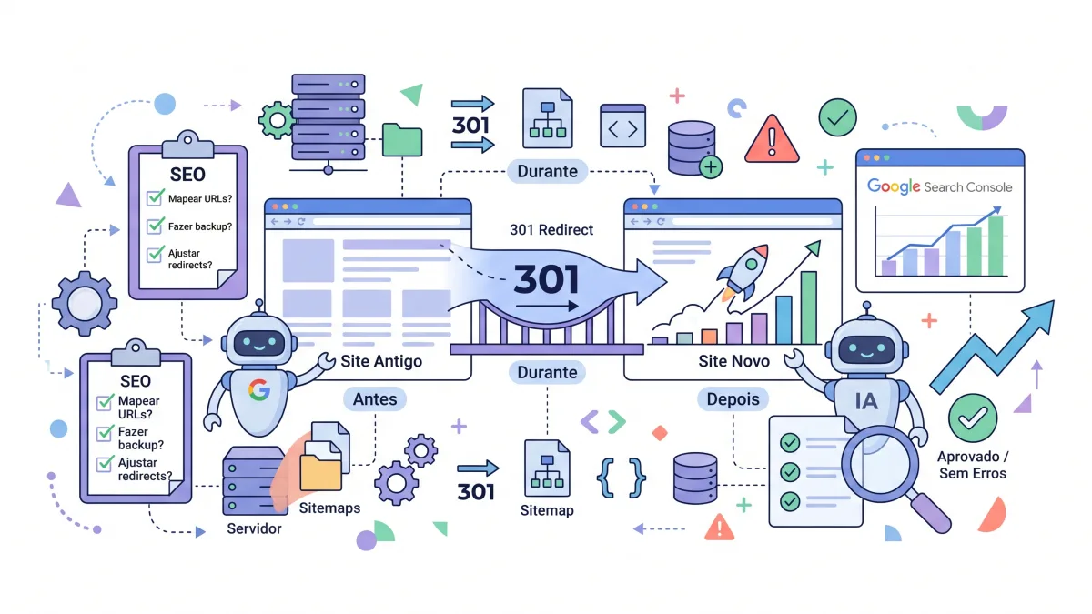 Migrar o site sem perder SEO: o plano de antes, durante e depois