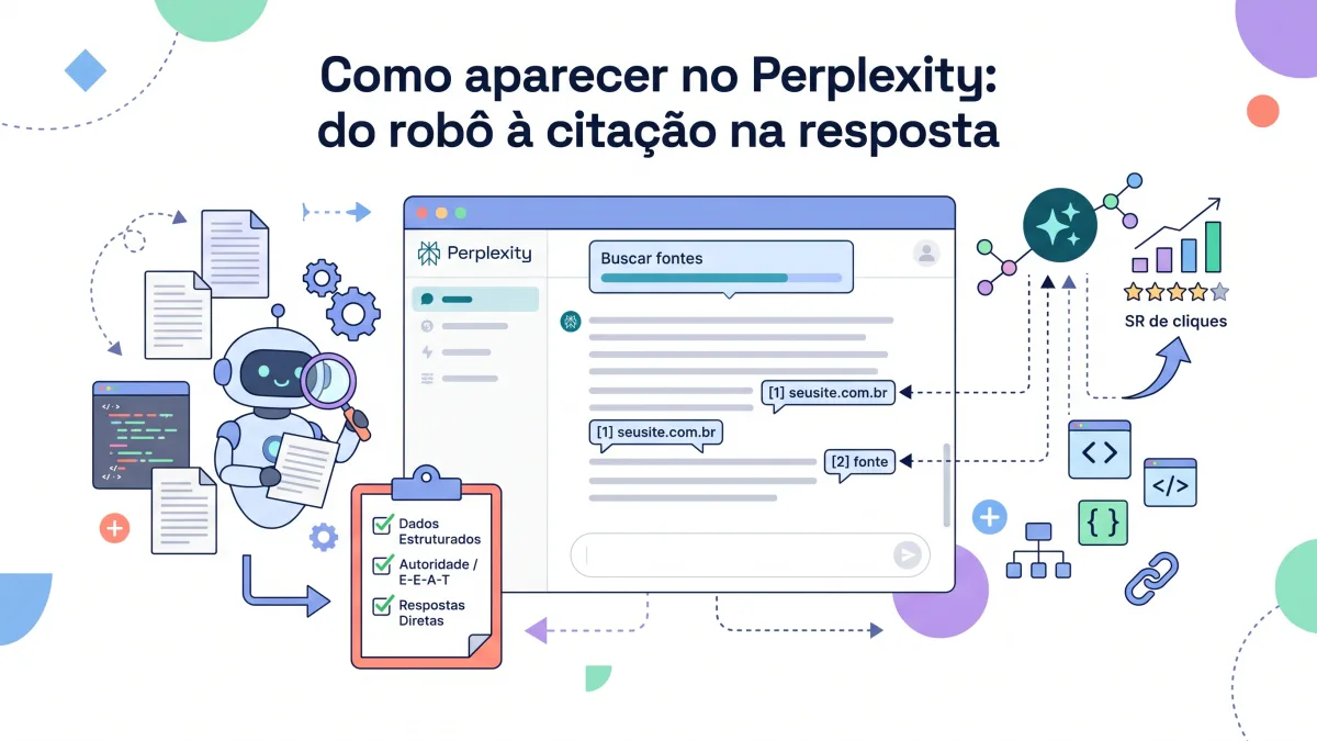 Como aparecer no Perplexity: do robô à citação na resposta